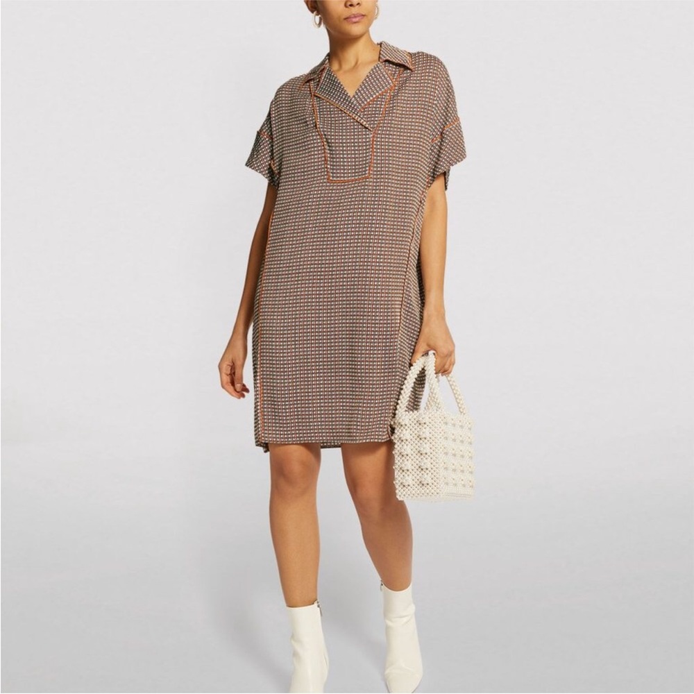 Diane Von Furstenberg Houndstooth Mini Dress